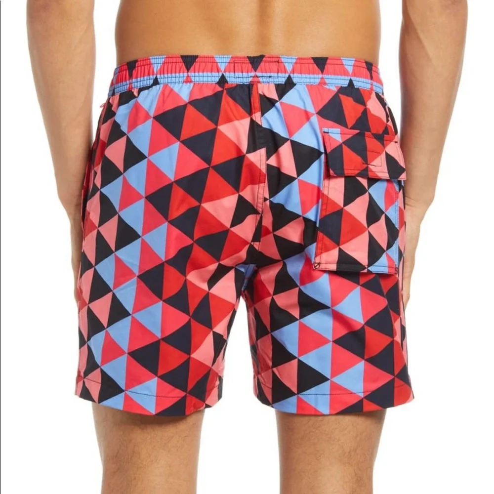 🔥🔥 PSYCHO BUNNY Alexander Geo Print Swim Trunks - Picture 3 of 12